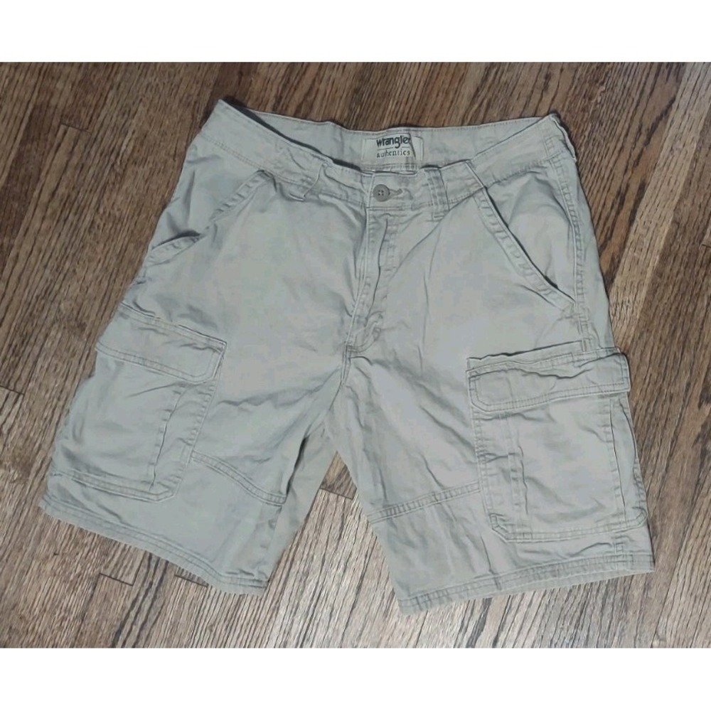 Wrangler‎ Authentics Mens Cargo Shorts 32 Beige Stretch Cotton Outdoor 10ZM6ACGR